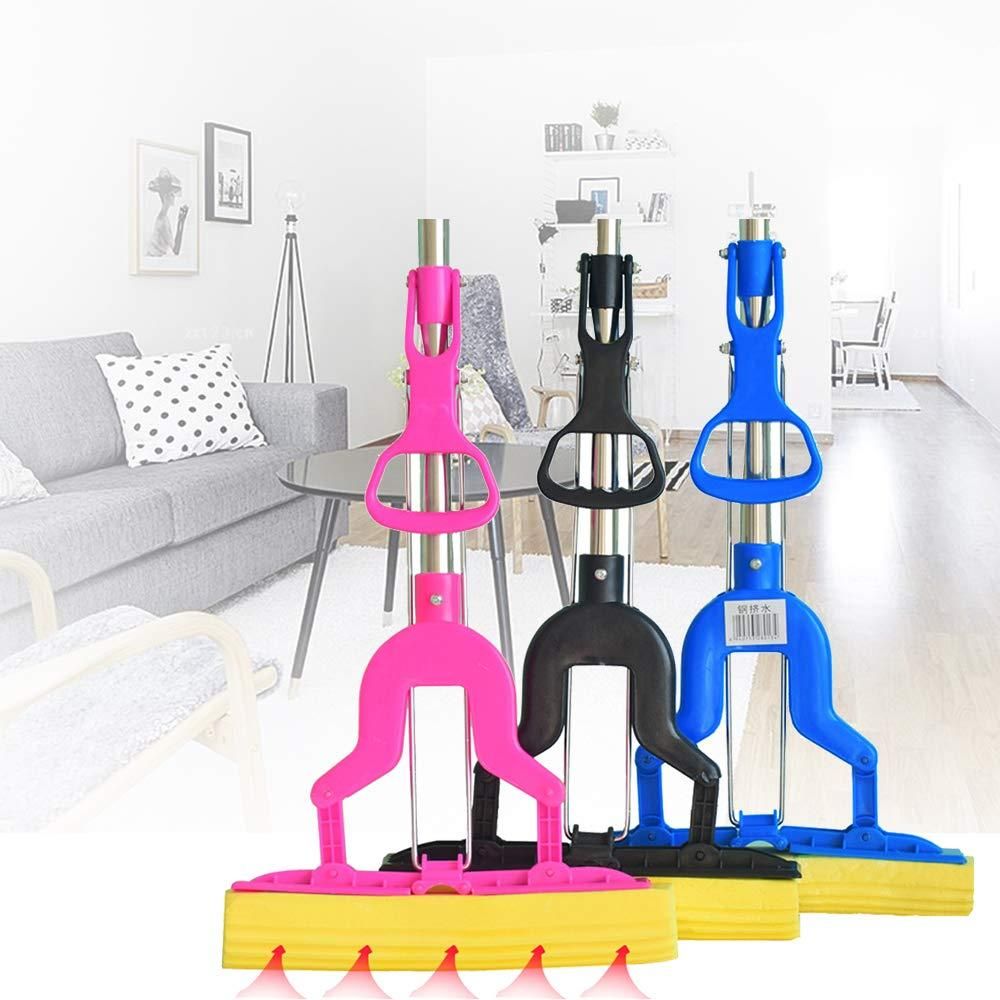 Mop Home Cleaning Sponge Floor Cleaning & Folding Absorbing Squeeze Water Magic Mop (Assorted) - Pickkart