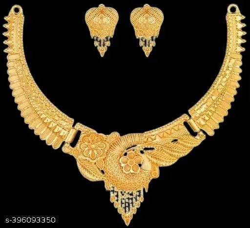 New Tready Golden Jewellery Set for Women - Pickkart