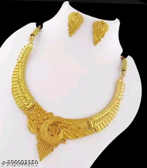 New Tready Golden Jewellery Set for Women - Pickkart