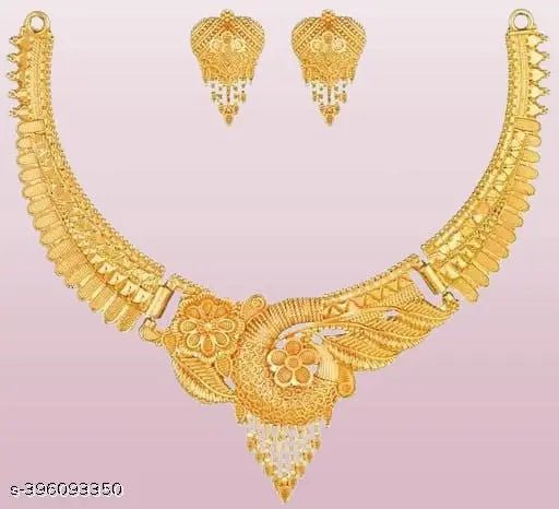 New Tready Golden Jewellery Set for Women - Pickkart