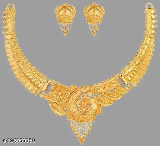 New Tready Golden Jewellery Set for Women - Pickkart