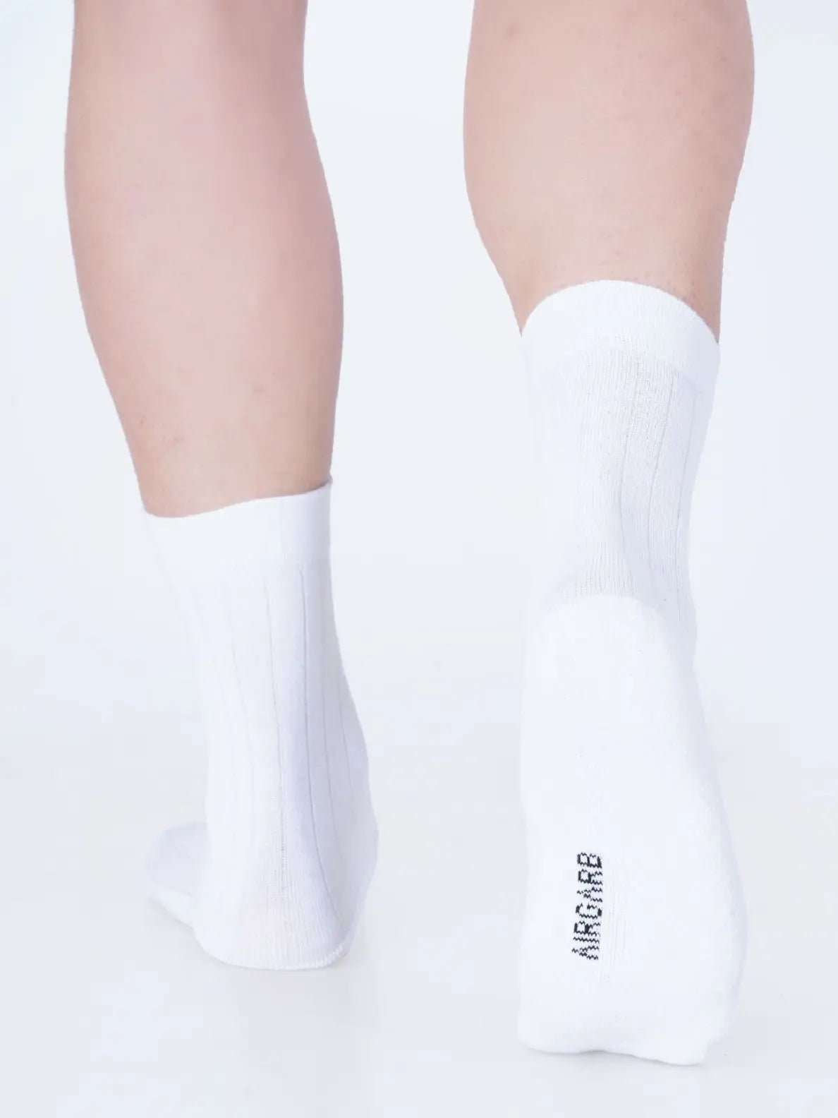 Premium Cotton Crew Dress Socks for Men & Women - White - Pickkart