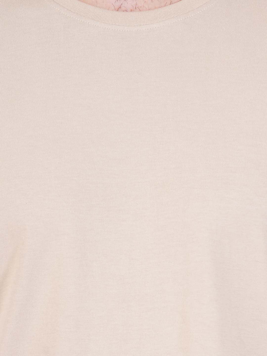 Pure Cotton T-Shirt for Men and Women - Beige - Pickkart