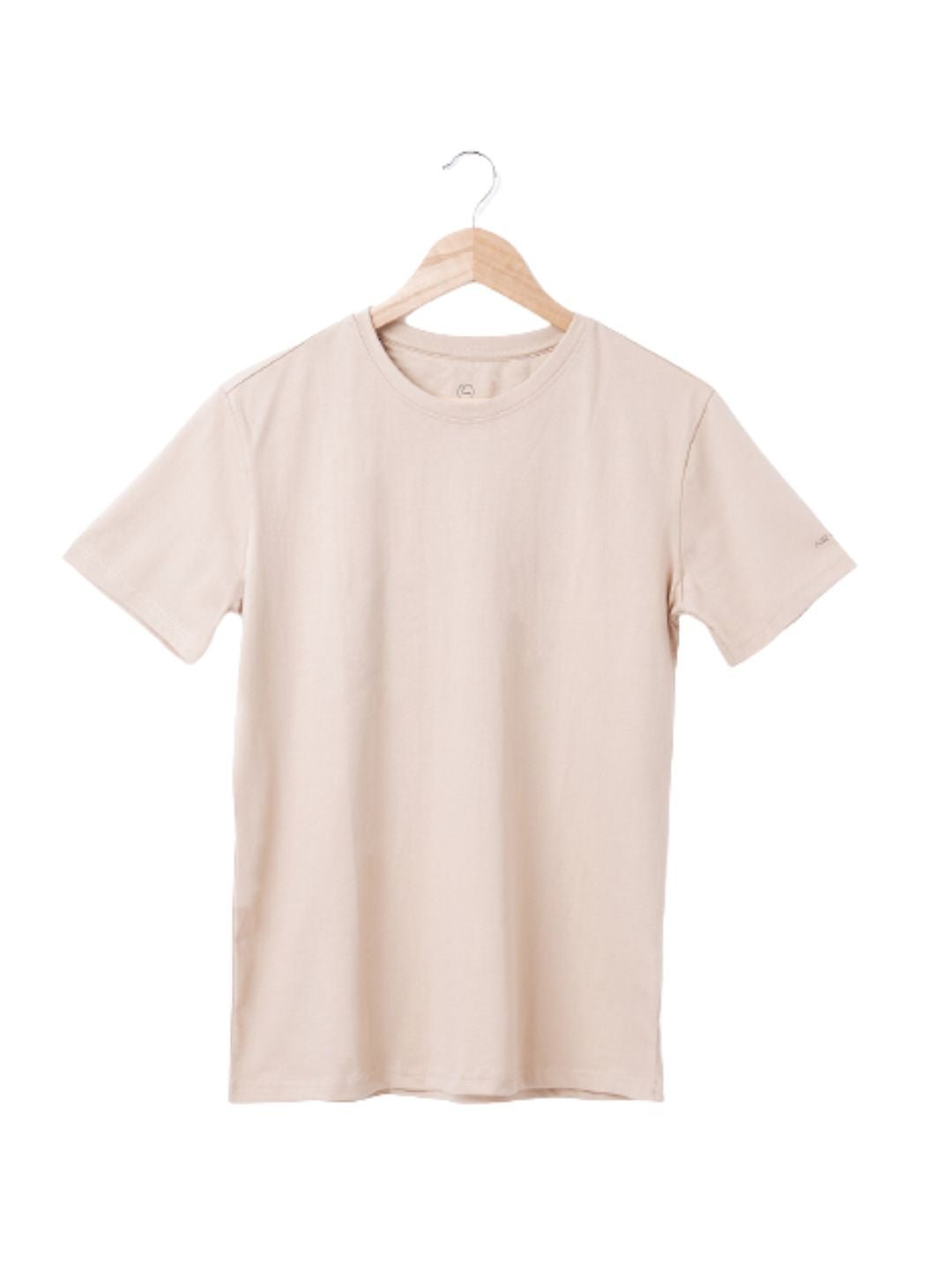 Pure Cotton T-Shirt for Men and Women - Beige - Pickkart