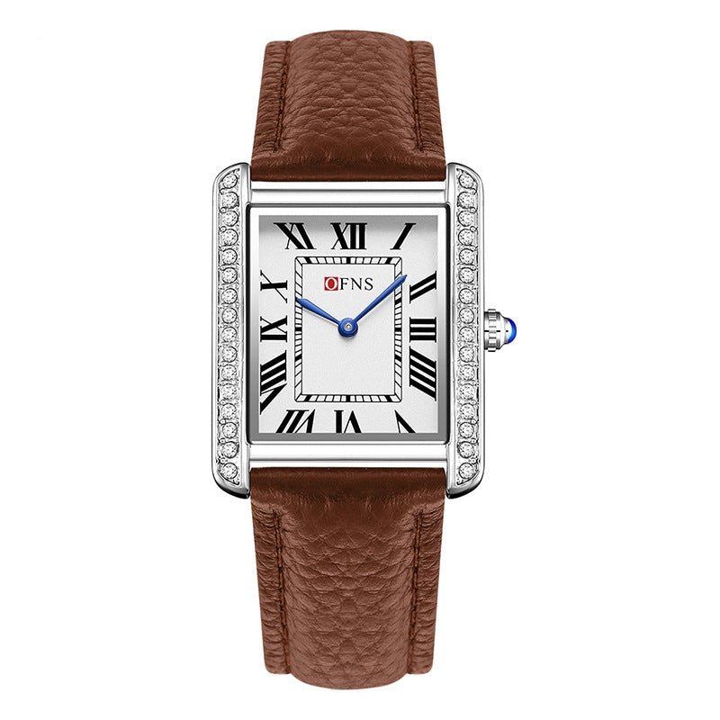 Retro Diamond Inlaid High - end Women's Quartz Watch Couple - Pickkart