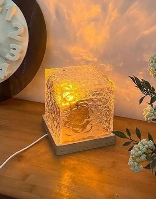 Rotating Water Ripple Night Light Aura Lamp - Pickkart
