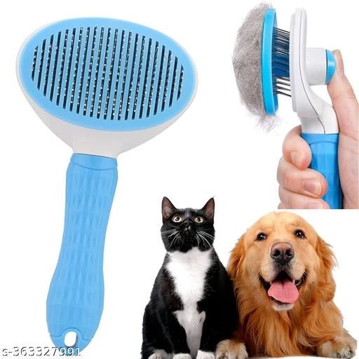 Self Cleaning Slicker Brush for Pet (Multicolor) - Pickkart