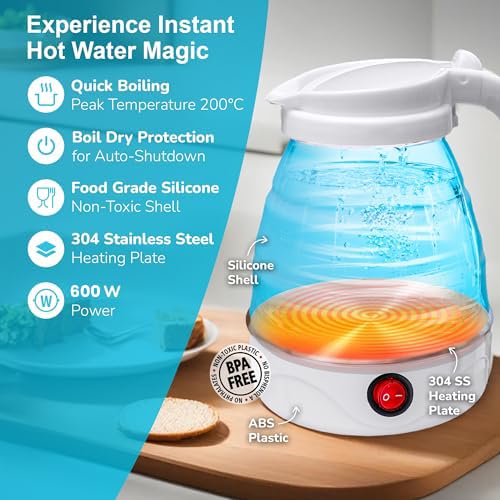 Silicon Kettle Foldable Collapsible Kettle - Pickkart
