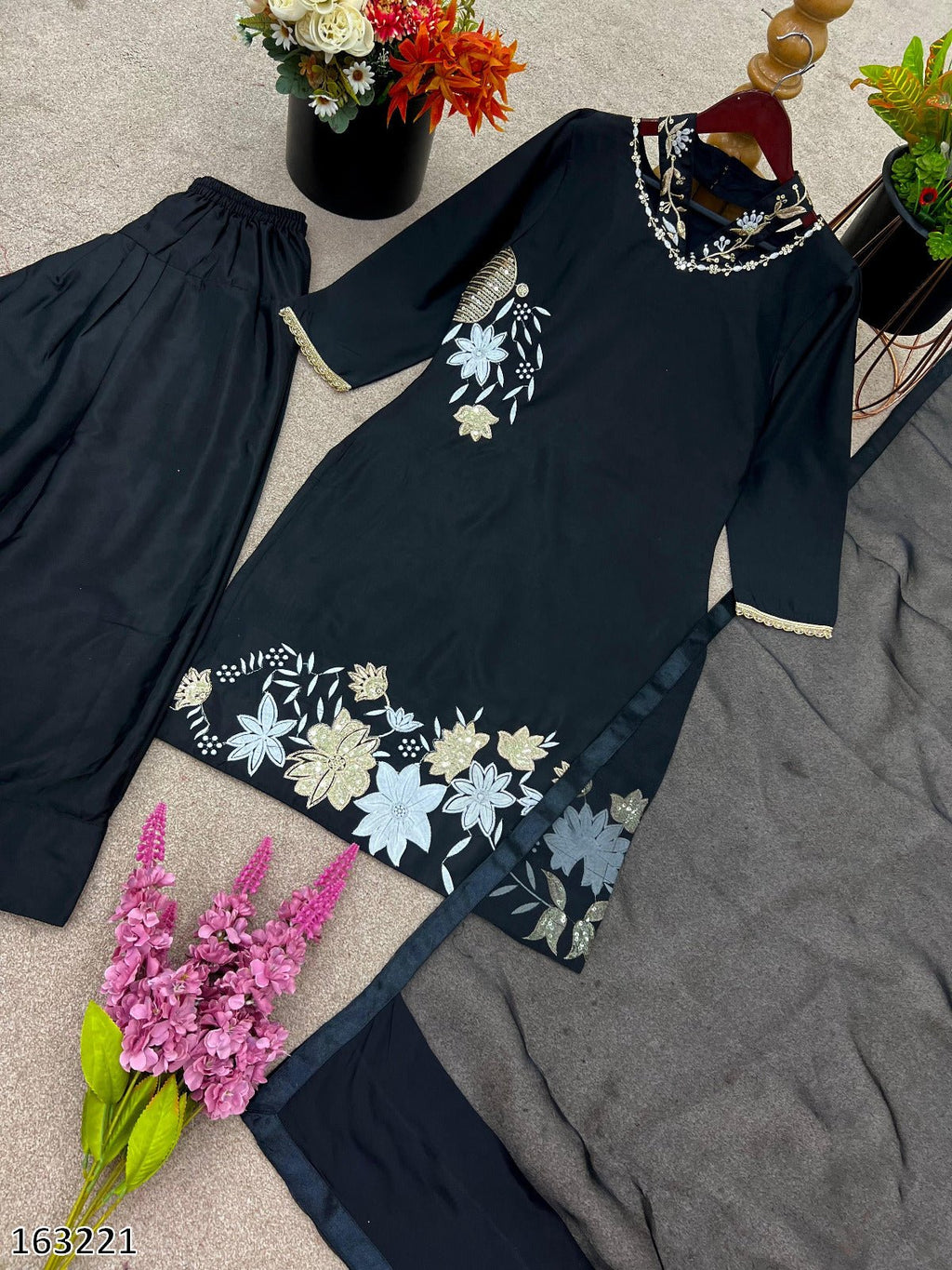Silk Top - Bottom And Dupatta Set Fully Stitched Ready To Wear 🔥😍🥰* - Pickkart