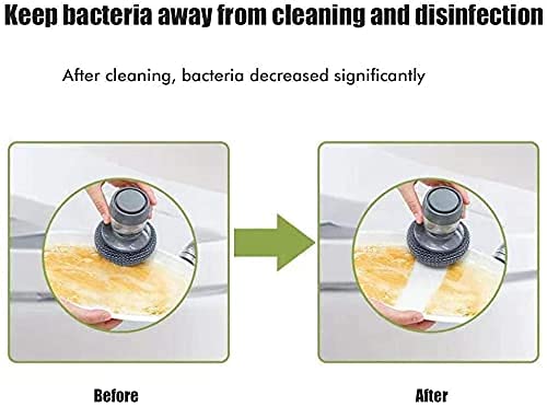 Soap Dispensing Dish Brush, Pressing Cleaning Brush with Built - in Liquid Storage, Dishwashing Lid Pot Brush for Tank Kitchen - Pickkart