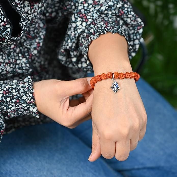 Spiritual Eye Bohemian Rudraksha Beads Bracelet Pack of 2 - Pickkart