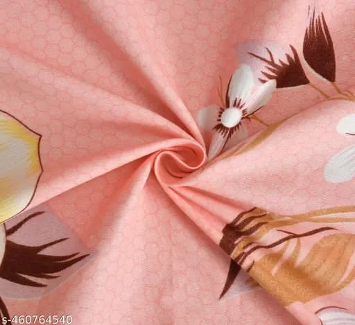 Super Soft Glace Cotton All Round Elastic Fitted Double Bed Bedsheet with 2 Pillow Covers - 72x78x8 - Pickkart