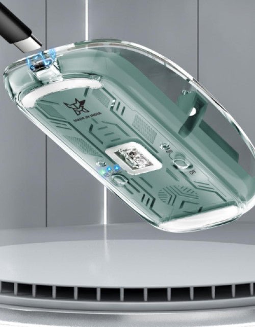 Transparent Wireless and Bluetooth Rechargeable Mouse - Pickkart