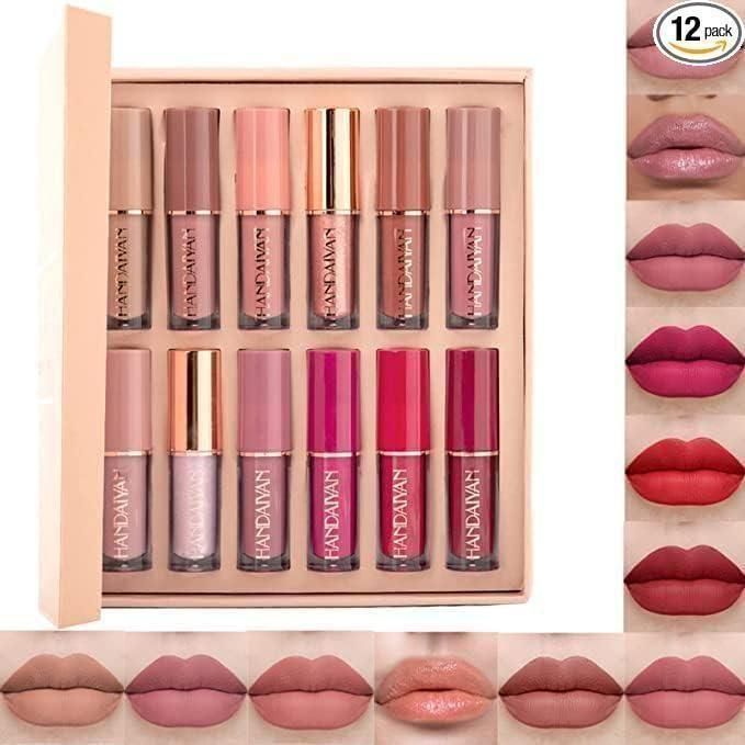 Velvet Matte Liquid Lipstick Set 12Pcs - Pickkart