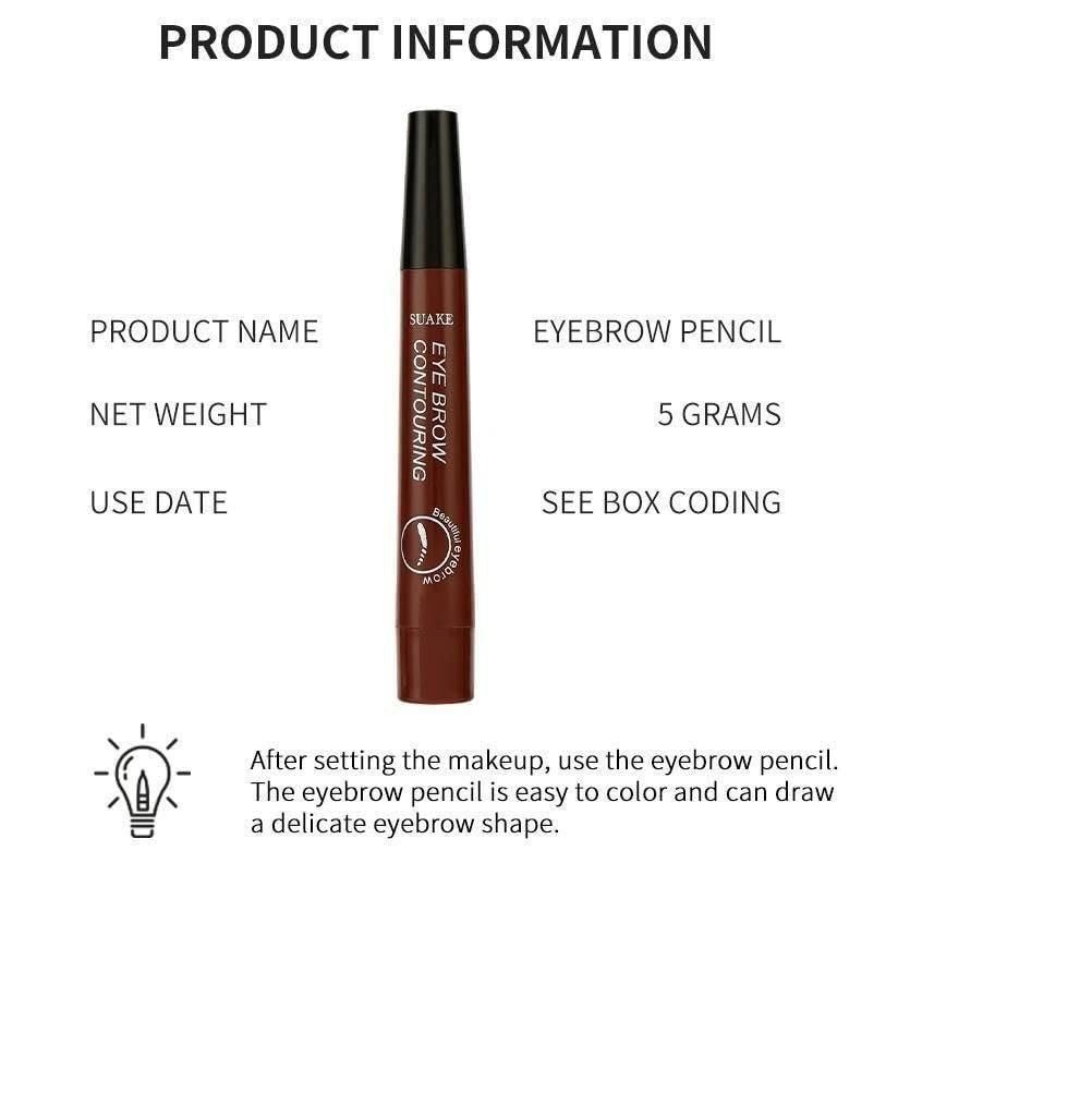 Waterproof 4 Points Microblading Eyebrow Pen with a Micro - Fork Tip Applicator - Pickkart