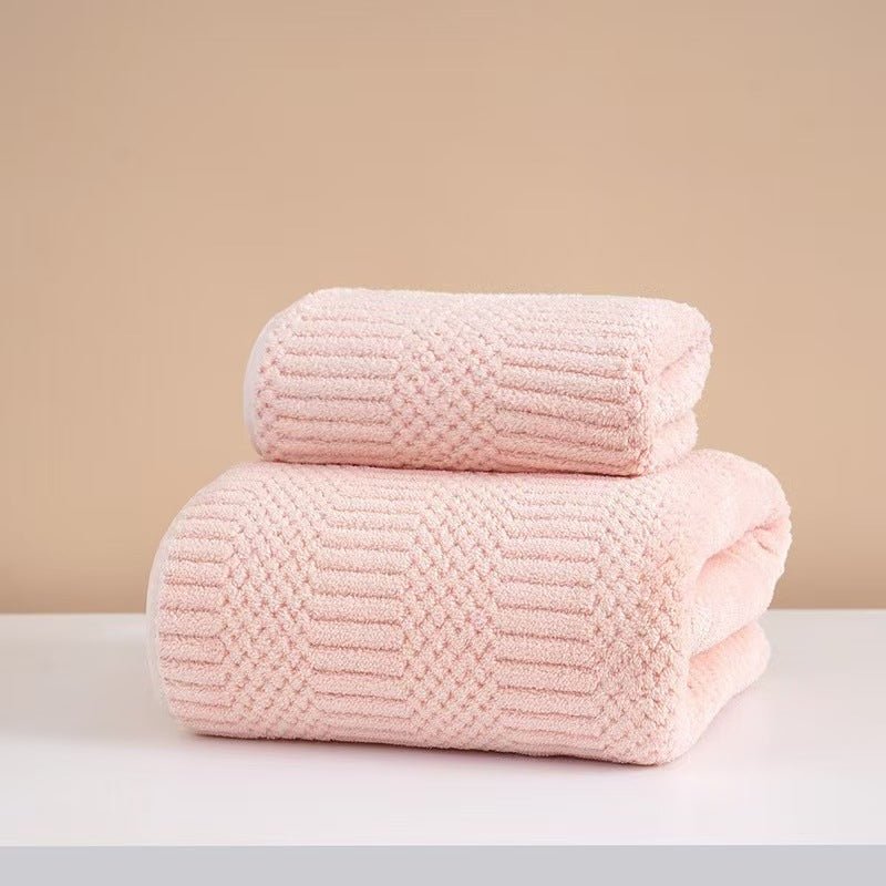 Wide Stripe Dark Stripe Coral Velvet Printing Towels Suit - Pickkart