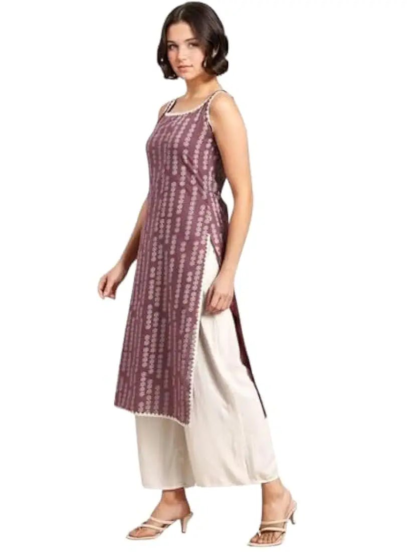 Women Printed Viscose Rayon A - line Kurta - Pickkart