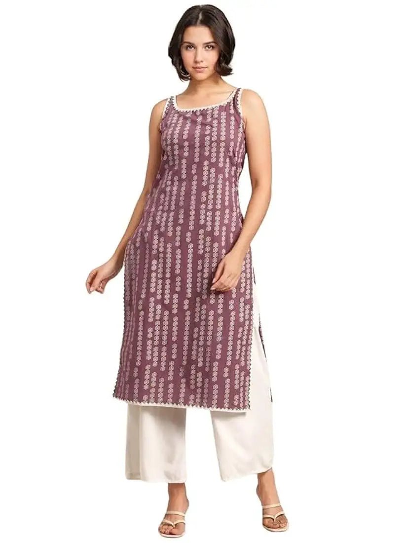 Women Printed Viscose Rayon A - line Kurta - Pickkart