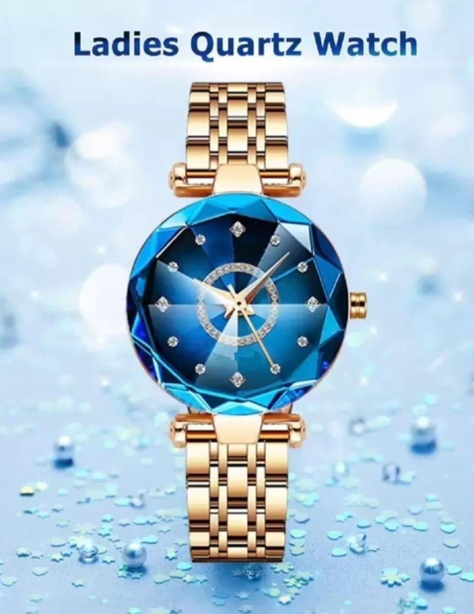 Women's Beautiful Diamond Shape Watch - Pickkart