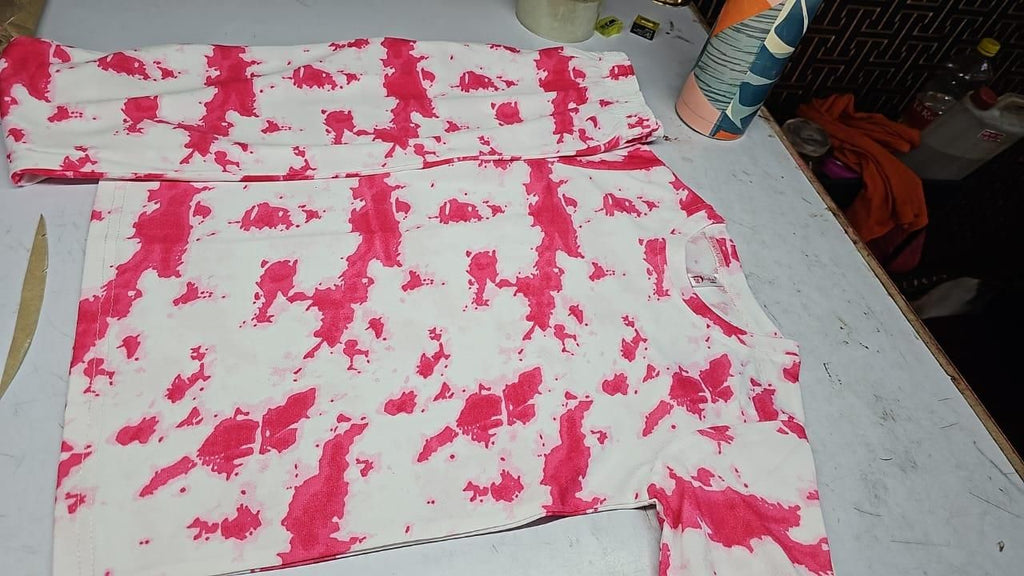 Women's Casual Tie Dye Print Night Suit - Pickkart