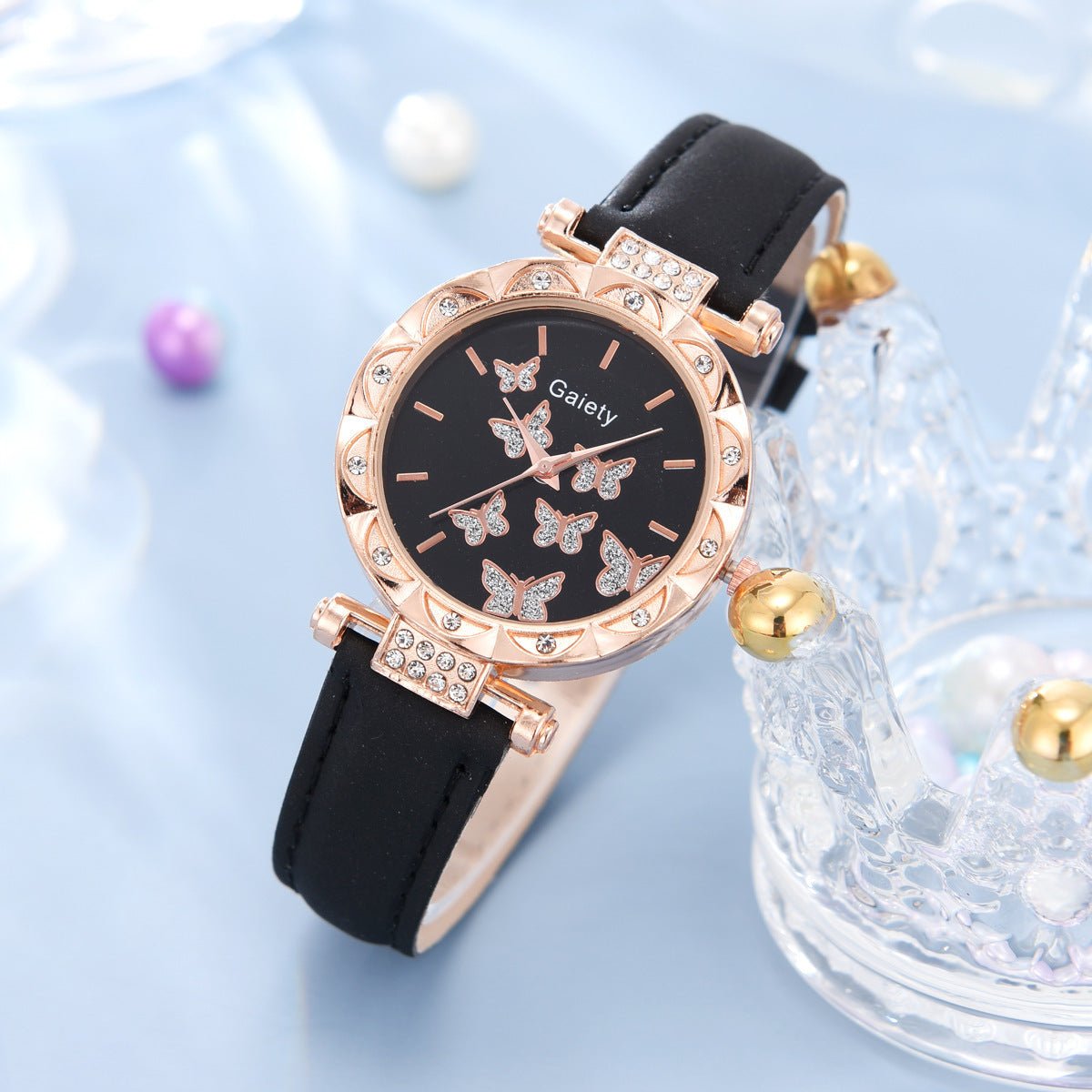 Women's Fashion Simple Butterfly Digital Belt Watch - Pickkart