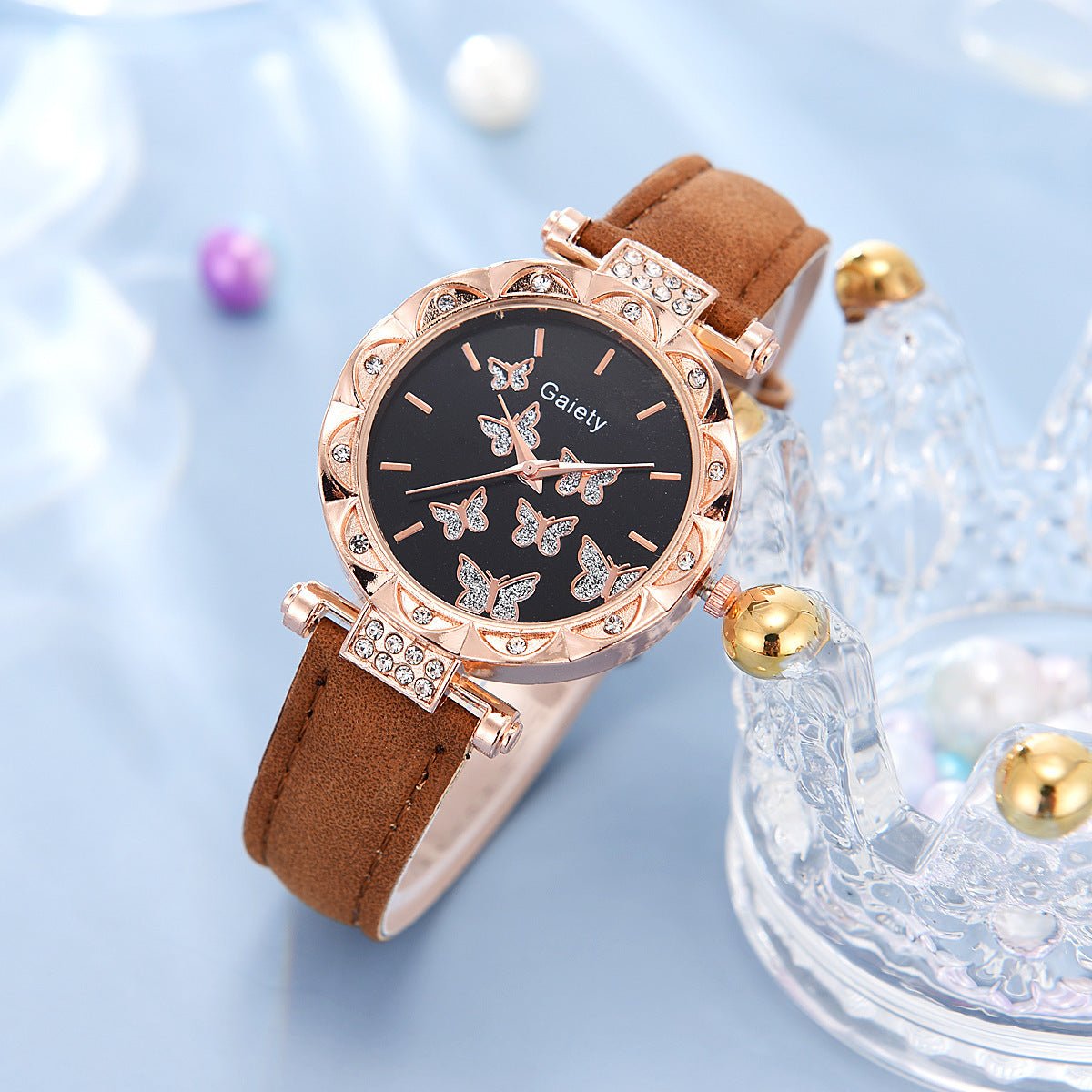 Women's Fashion Simple Butterfly Digital Belt Watch - Pickkart