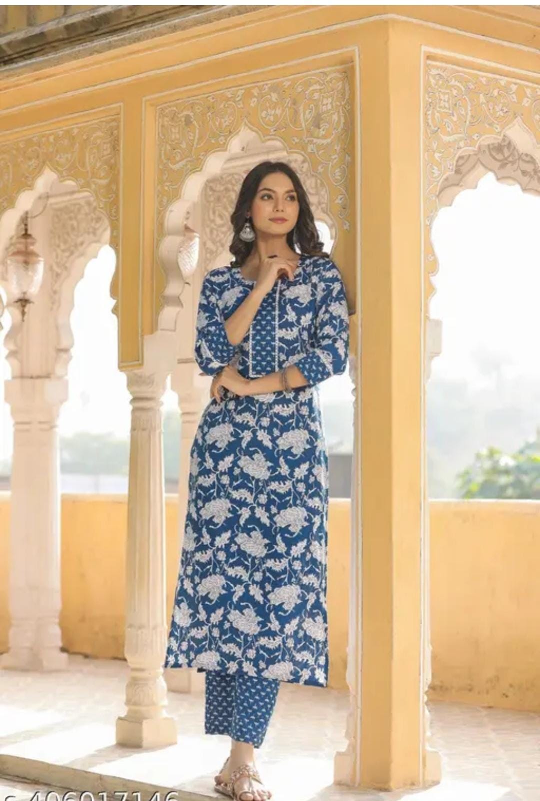 Women'S Floral Round No Dupatta Kurta Sets - Pickkart