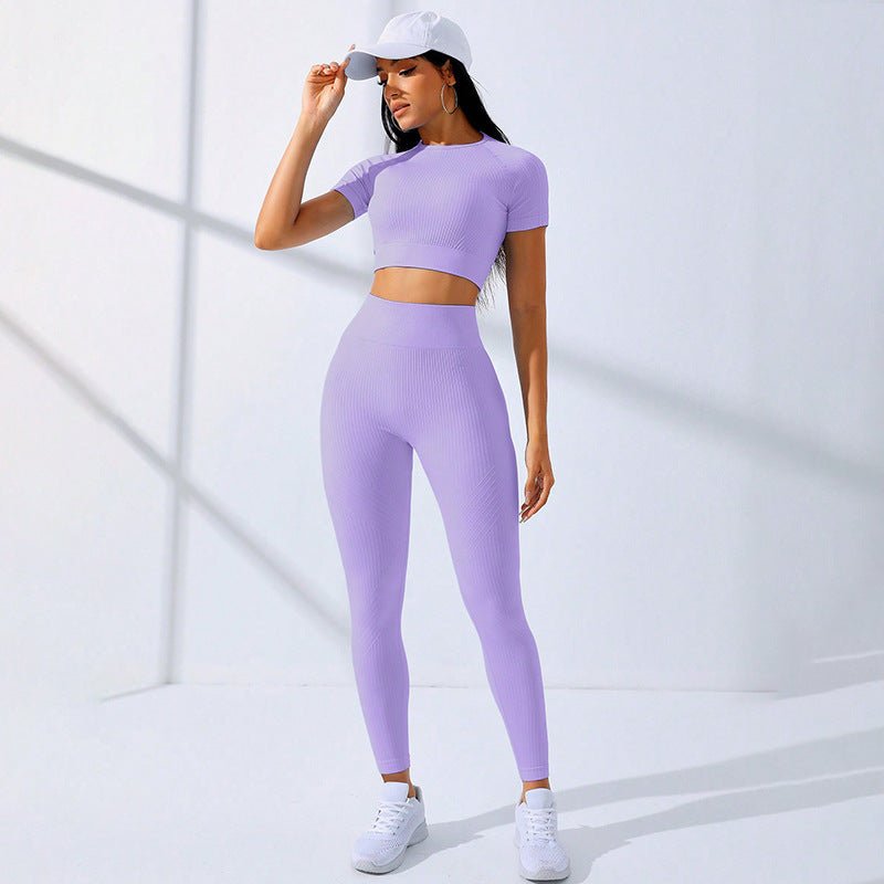 Yoga Clothes Suit Sports High Waist Workout Clothes - Pickkart